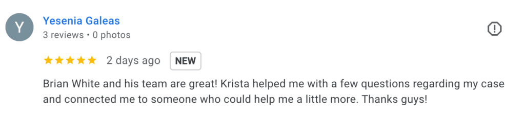 Read reviews from Attorney Brian White Personal Injury Lawyers - South Loop - 2600 S Loop W Suite 293, Houston, TX 77054